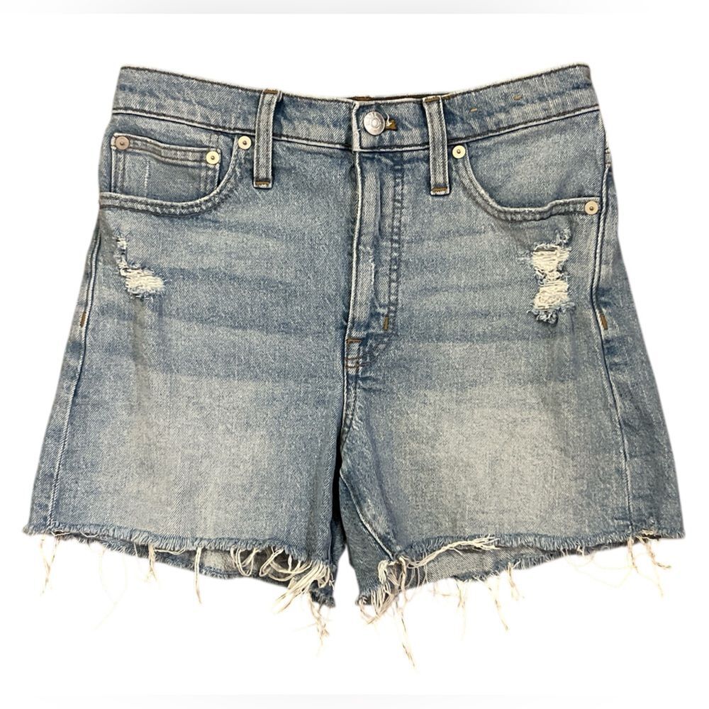 Madewell High Rise Light Wash Denim Shorts Size 25